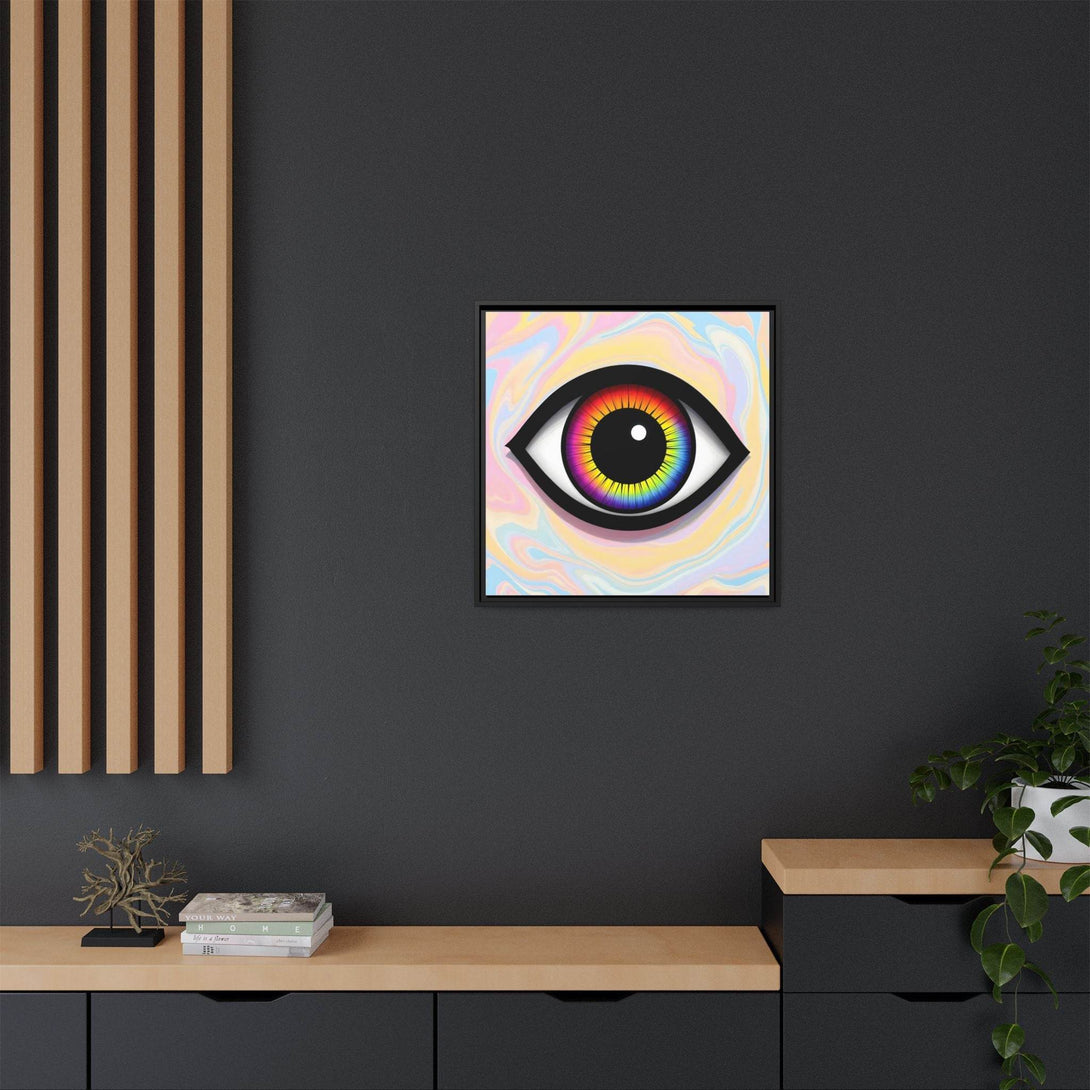 PsEyeFlow #25 - Chromatic Horizon. (Matte Canvas, Framed (Multi-color)) - Highdellic
