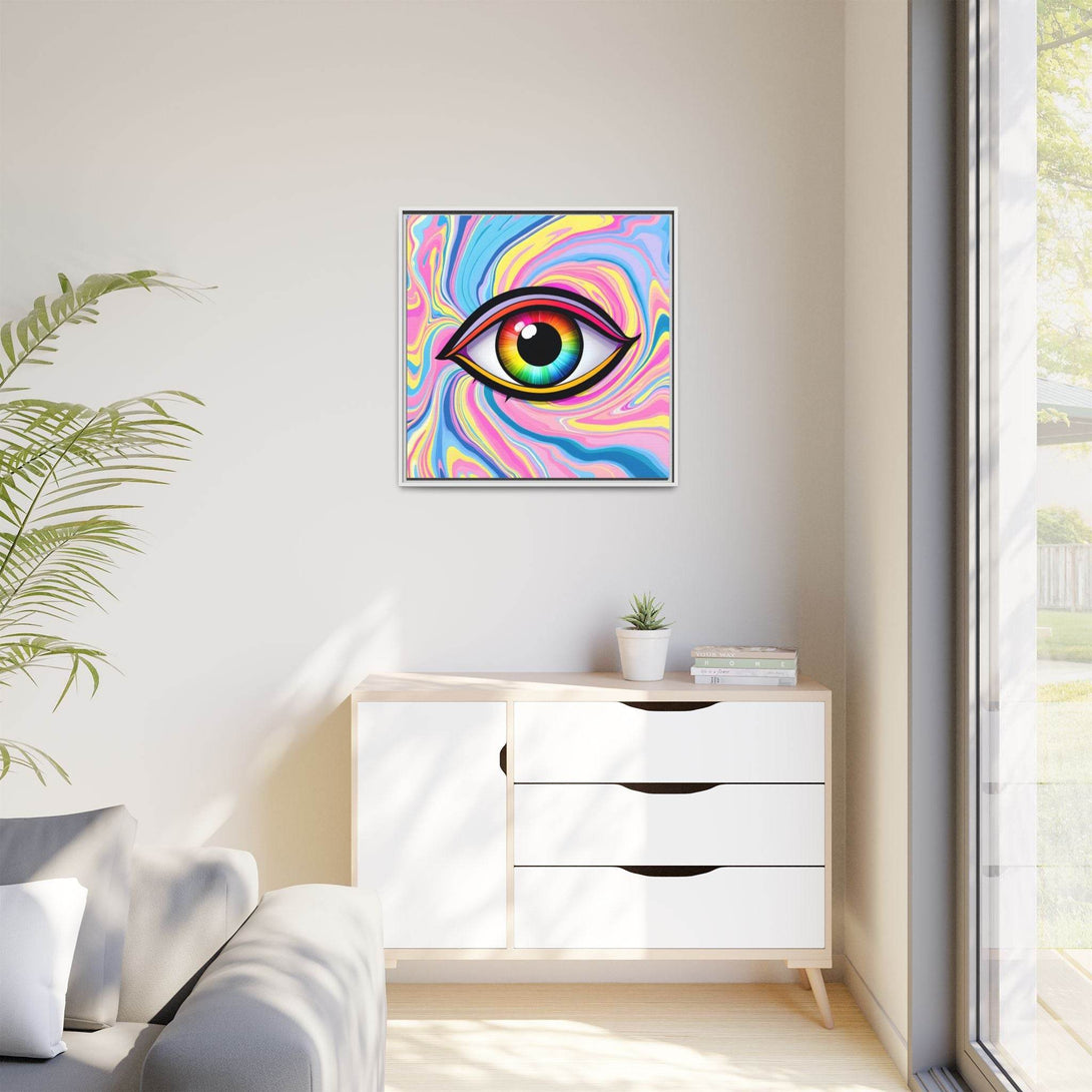 PsEyeFlow #31 - The Kaleidosoul on Framed Matte Canvas - Highdellic