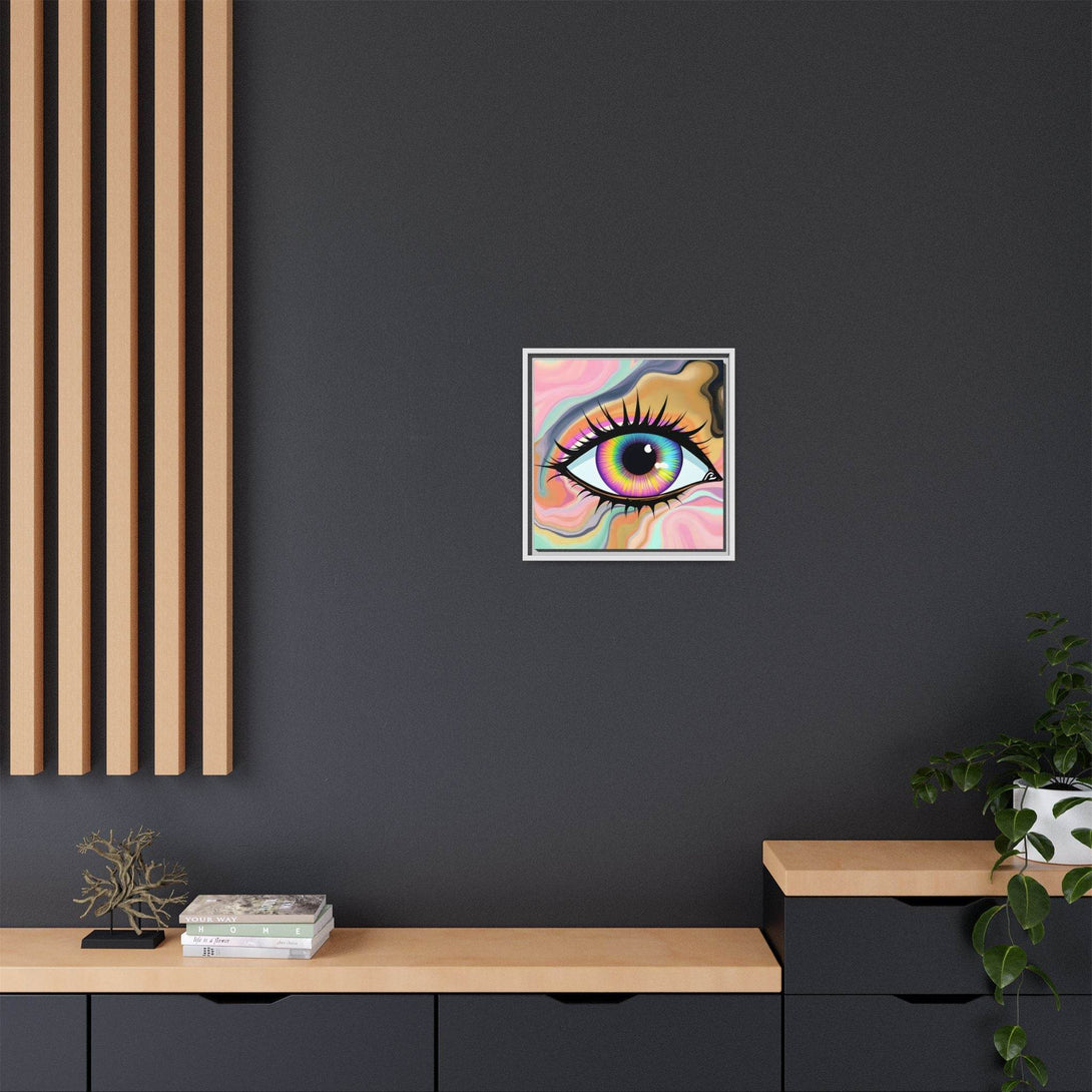 PsEyeFlow #7 - Cosmic Gaze. ( Colorful Framed Matte Canvas Decor ) - Highdellic