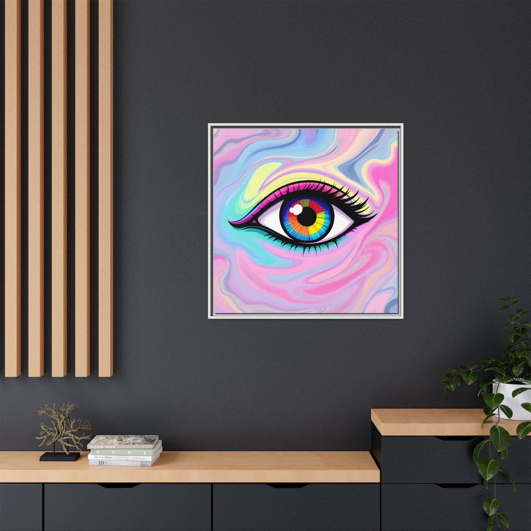 PsEyeFlow #8 - Radiant Vision. ( Colourful Framed Matte Canvas Decor ) - Highdellic