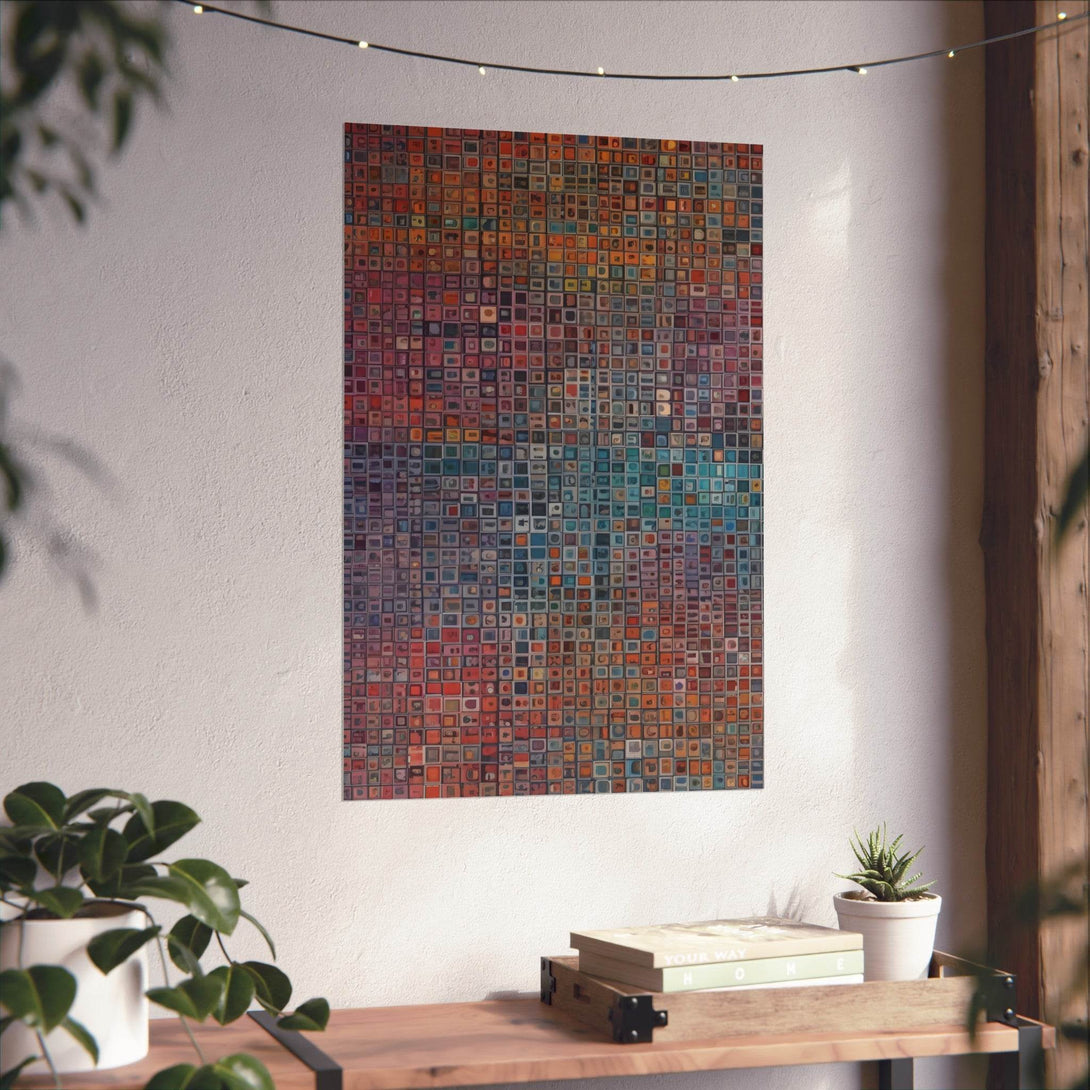 PsEyeCode #2d - Encrypted Echo on Vertical (2:3) Fine Art Poster - Highdellic