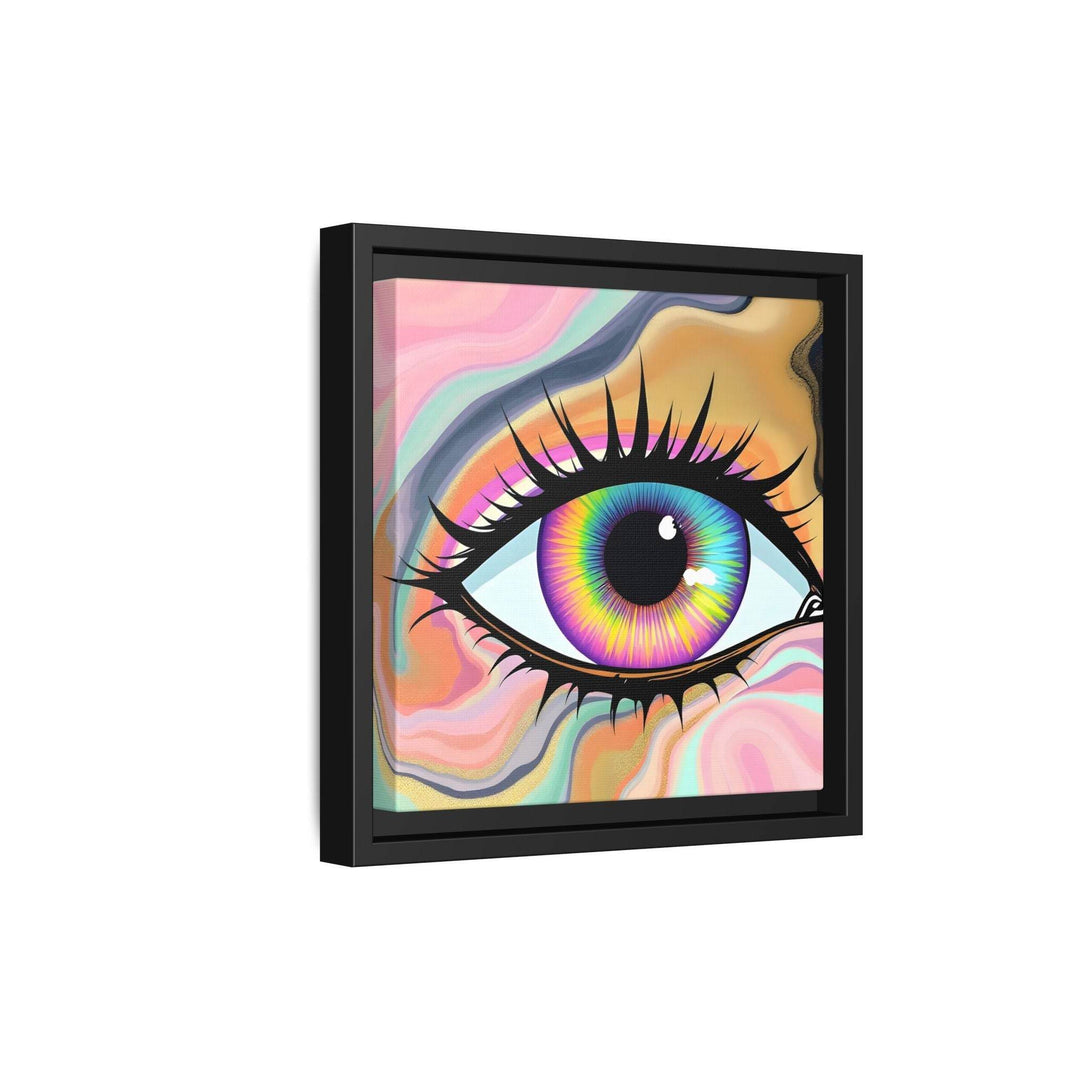 PsEyeFlow #7 - Cosmic Gaze. ( Colorful Framed Matte Canvas Decor ) - Highdellic