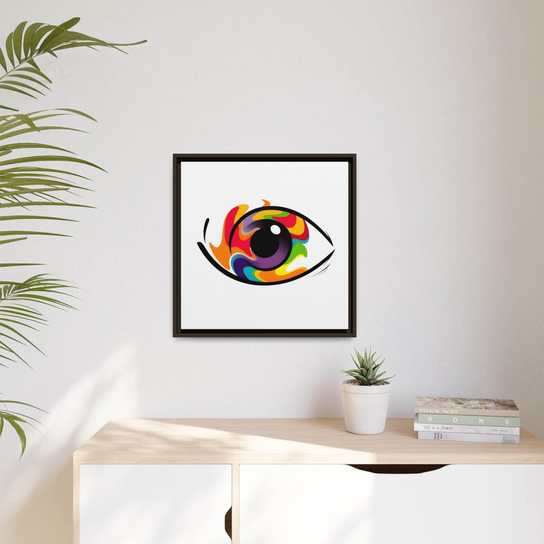 PsEyeGo 3 – Chromatic Flame on Framed Matte Canvas (Multi-color) - Highdellic