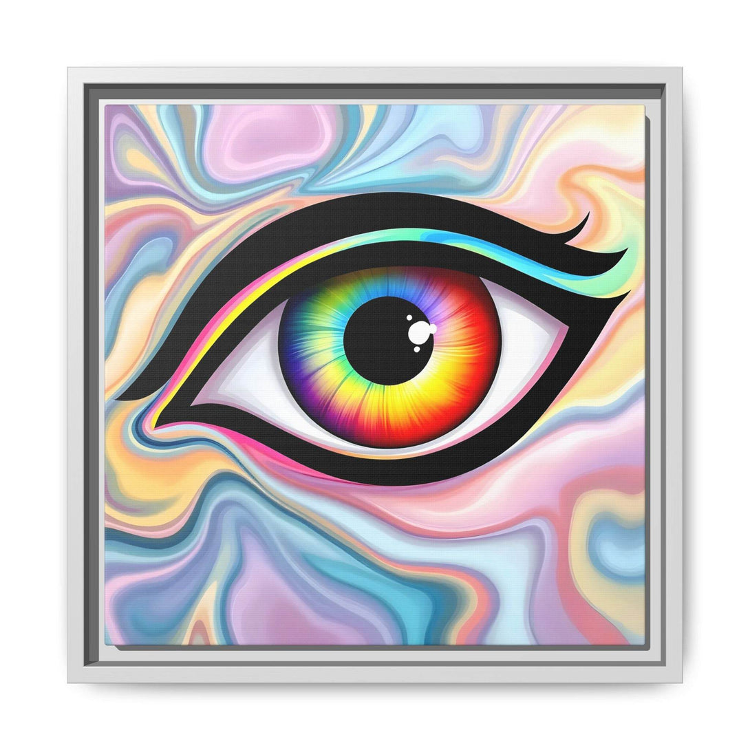 PsEyeFlow #24 - Prism Reflection (Square Matte Canvas, Framed (Multi-color)) - Highdellic
