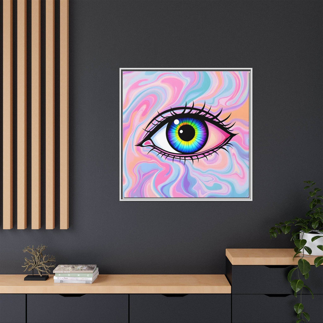 PsEyeFlow #3 – Vivid Mirage (Matte Canvas, Framed (Multi-color)) - Highdellic