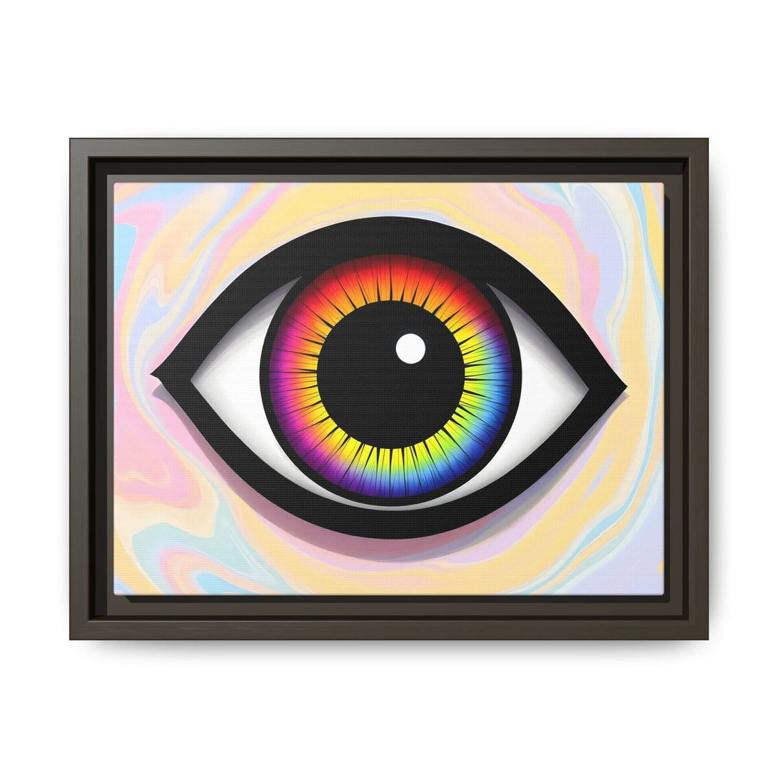 PsEyeFlow #25 - Chromatic Horizon. (Matte Canvas, Framed (Multi-color)) - Highdellic