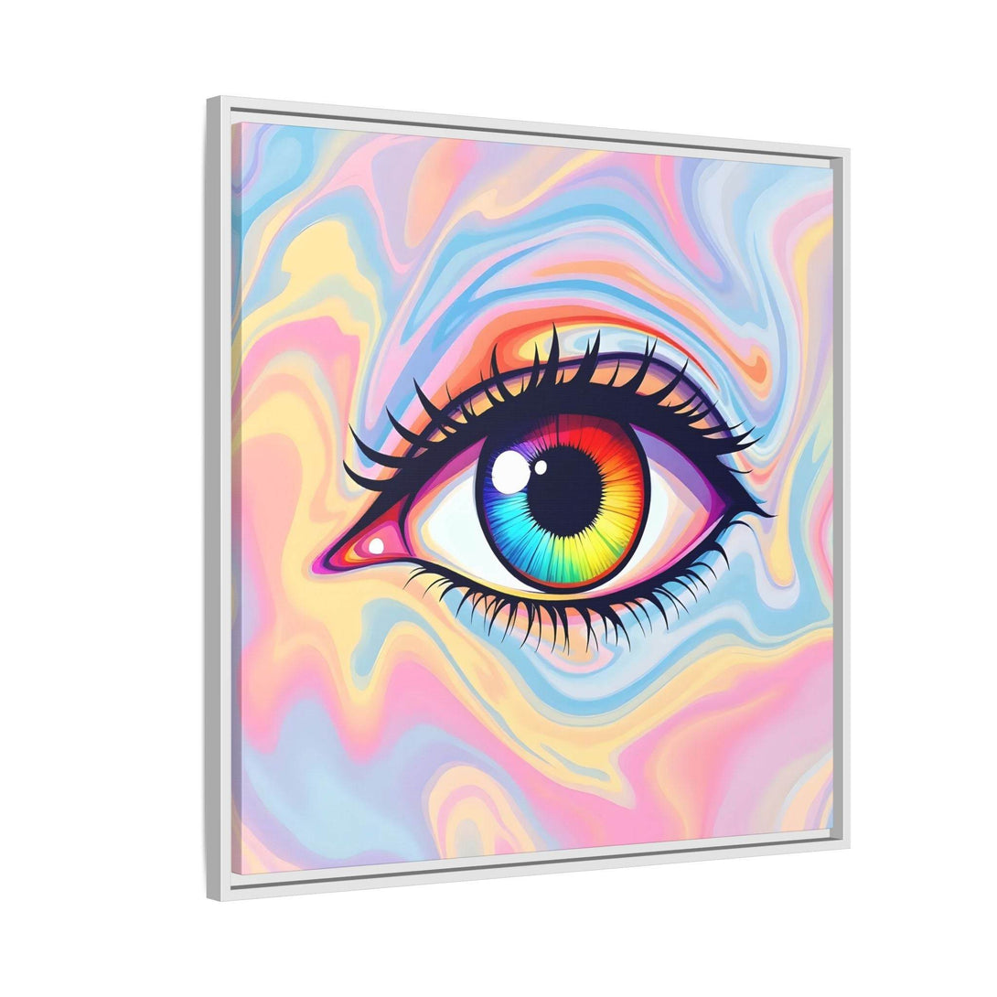 PsEyeFlow #20 - Dreamwave Vision. ( Colorful Framed Matte Canvas Decor ) - Highdellic