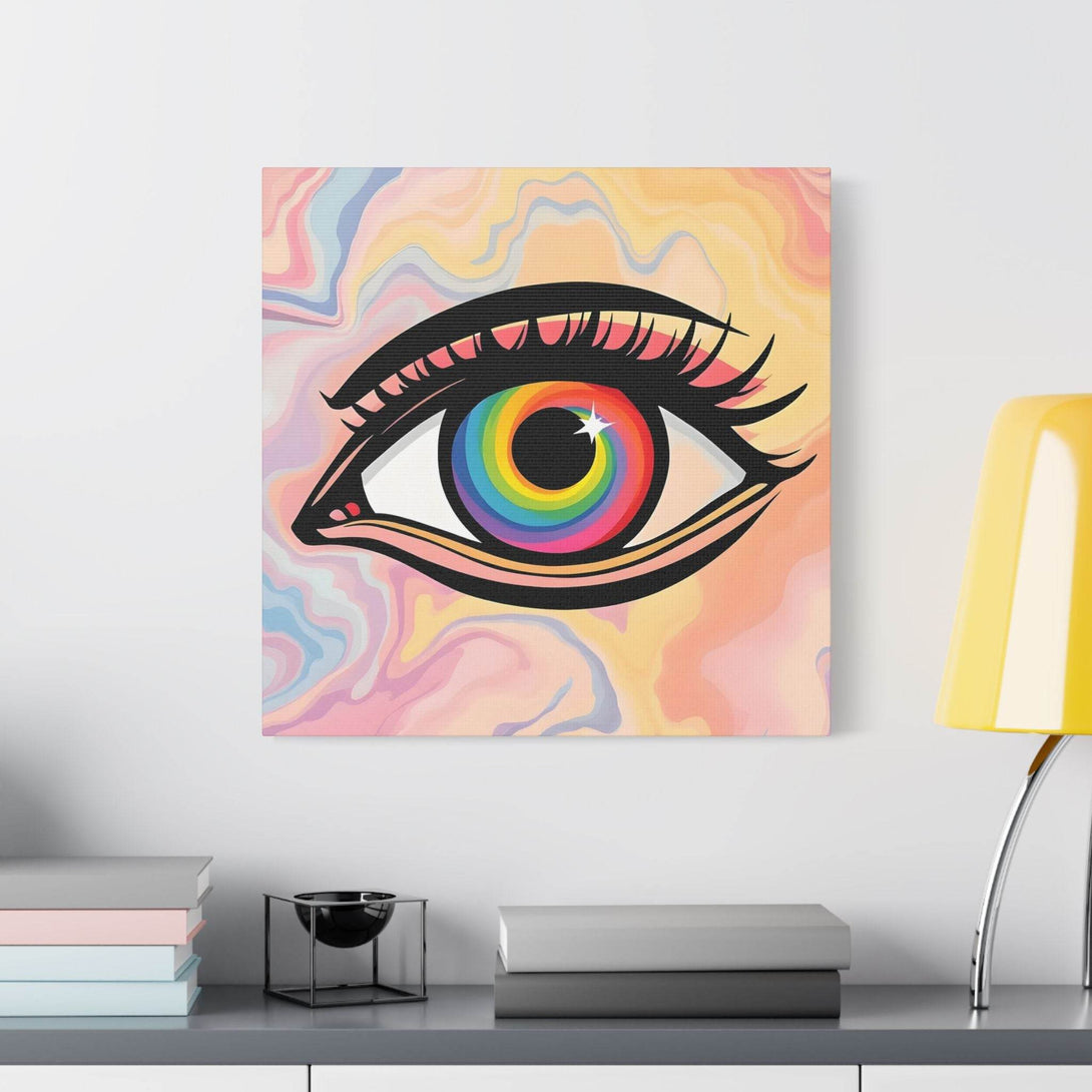 PsEyeFlow #14 - Radiant Spiral. (Satin Canvas, Stretched) - Highdellic