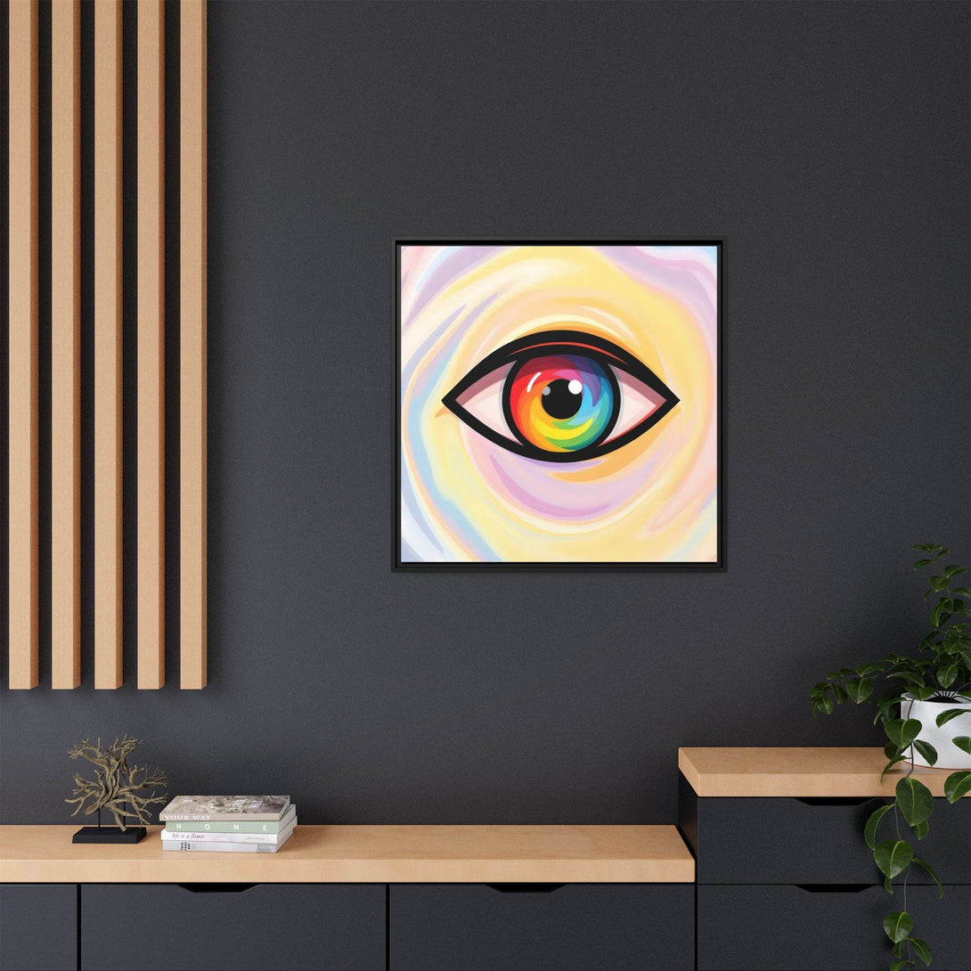 PsEyeFlow #18 - Ethereal Visionb. ( Colorful Framed Matte Canvas Decor ) - Highdellic