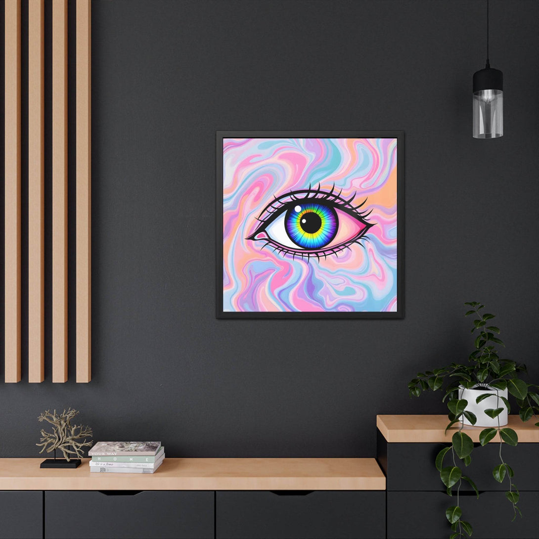 PsEyeFlow #3 – Vivid Mirage. ( wood Framed semi-gloss coated paper ) - Highdellic