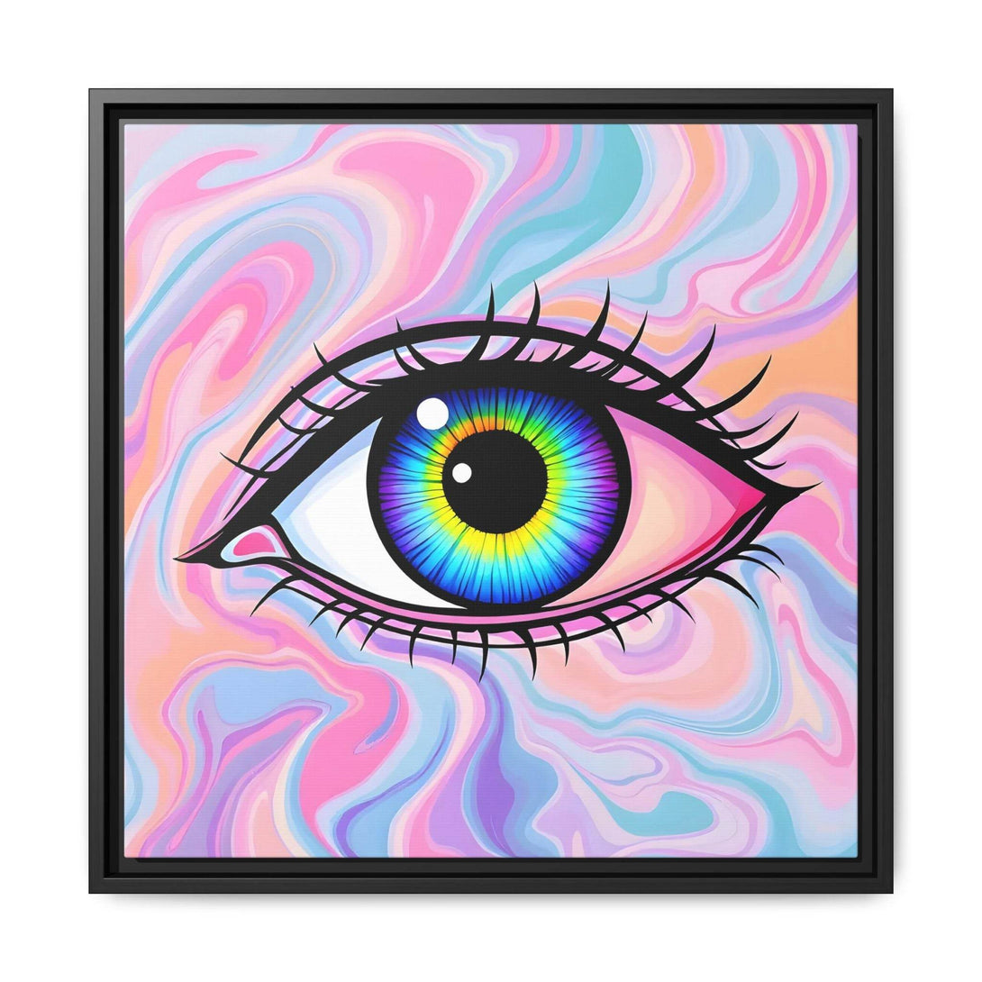 PsEyeFlow #3 – Vivid Mirage (Matte Canvas, Framed (Multi-color)) - Highdellic