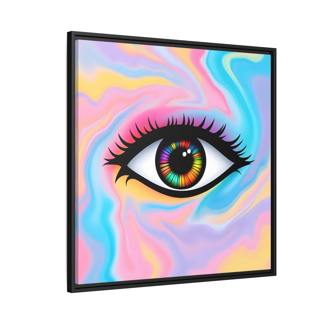 PsEyeFlow #32 - Prism Mirage on Framed Matte Canvas (multi colour) - Highdellic