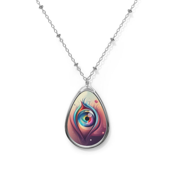 PsEyeDream #23 - Celestial Reflection (Oval Necklace)