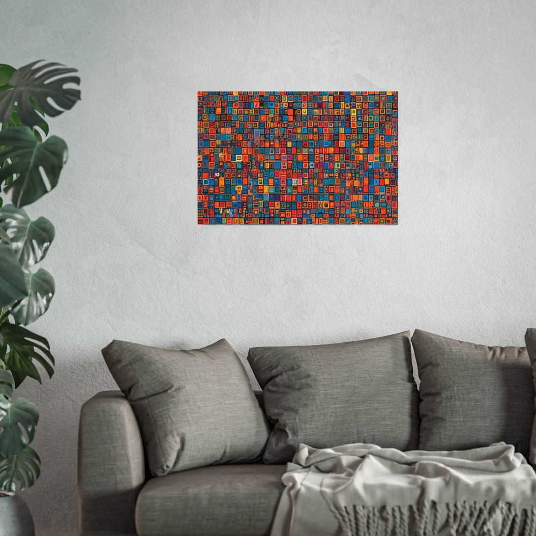 PsEyeCode #1b - Digital Mosaic on Horizontal (3:2) Fine Art Poster - Highdellic
