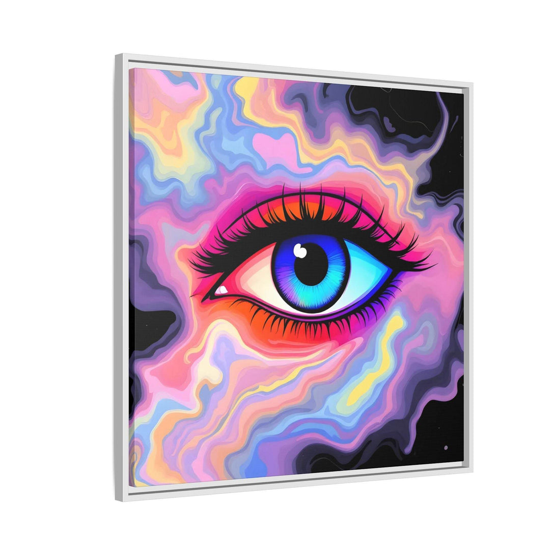 PsEyeFlow #23 - Nebula Gaze ( Colorful Framed Matte Canvas Decor ) - Highdellic