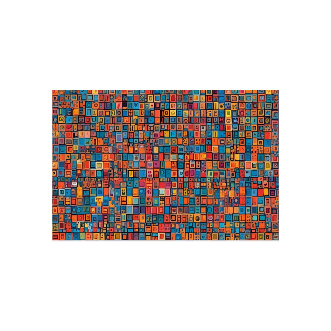 PsEyeCode #1b - Digital Mosaic on Horizontal (3:2) Fine Art Poster - Highdellic