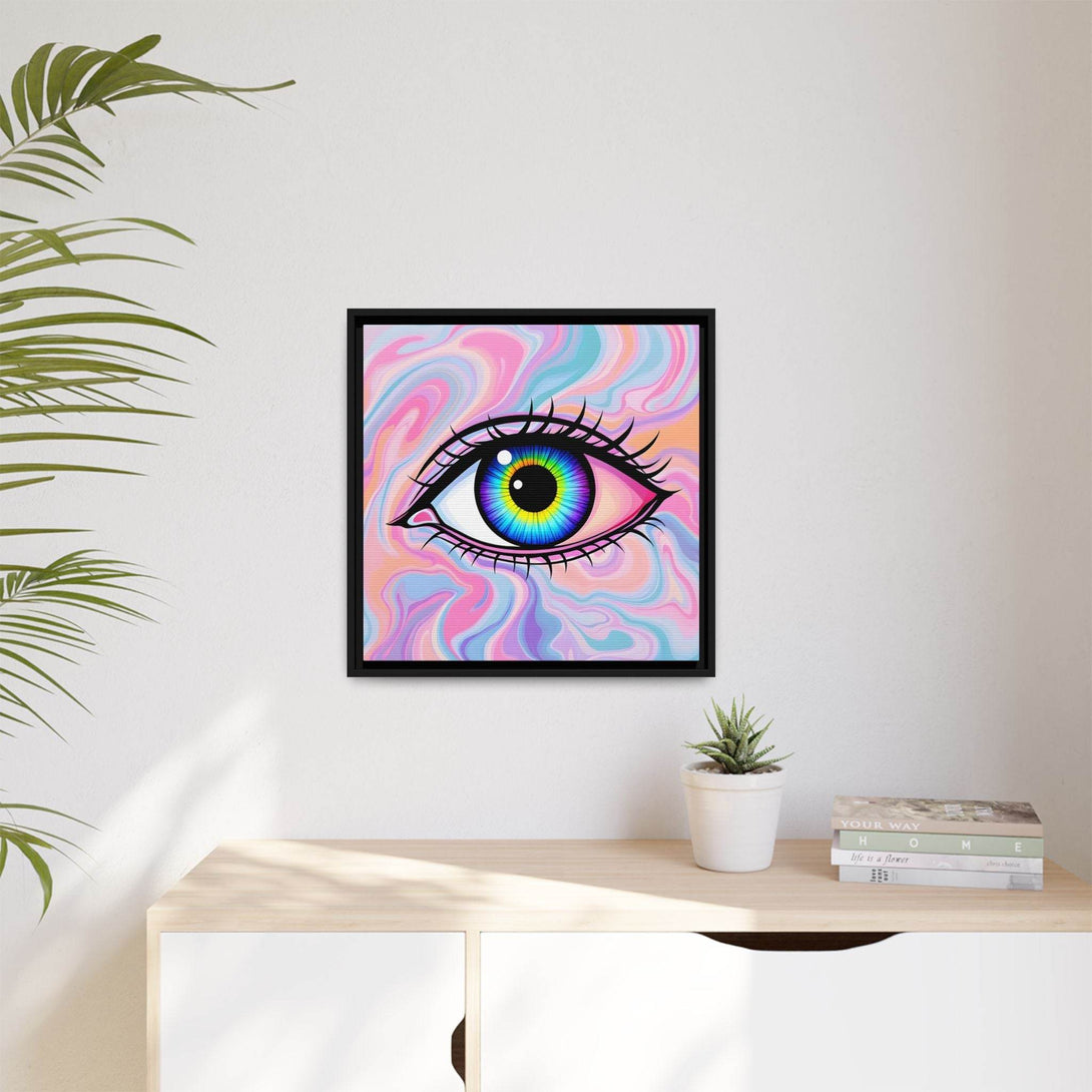 PsEyeFlow #3 – Vivid Mirage (Matte Canvas, Framed (Multi-color)) - Highdellic