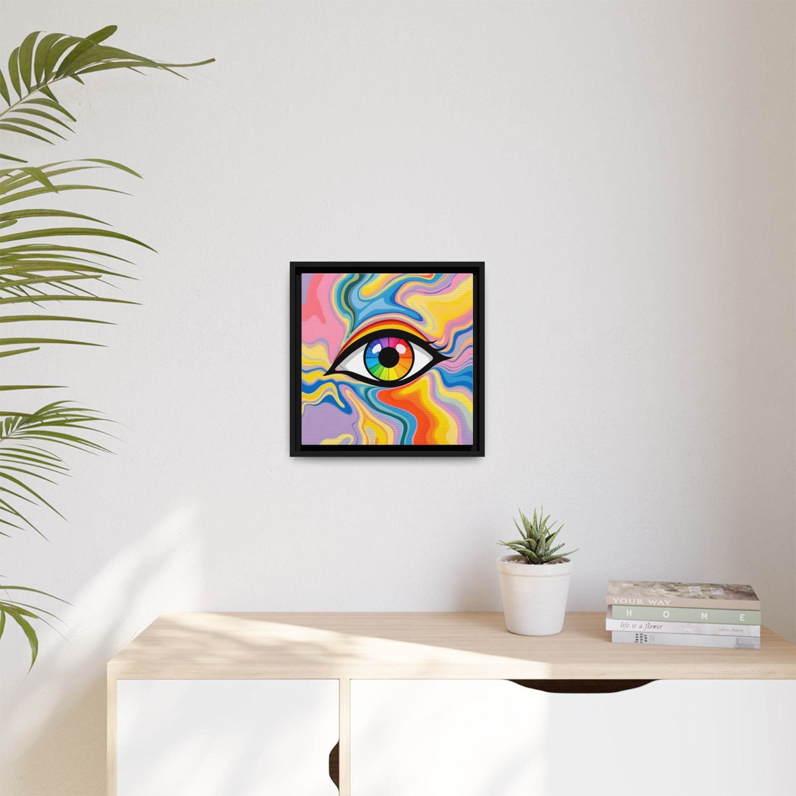 PsEyeFlow #27 - Spectrum Drift. (Matte Canvas, Framed (Multi-color)) - Highdellic