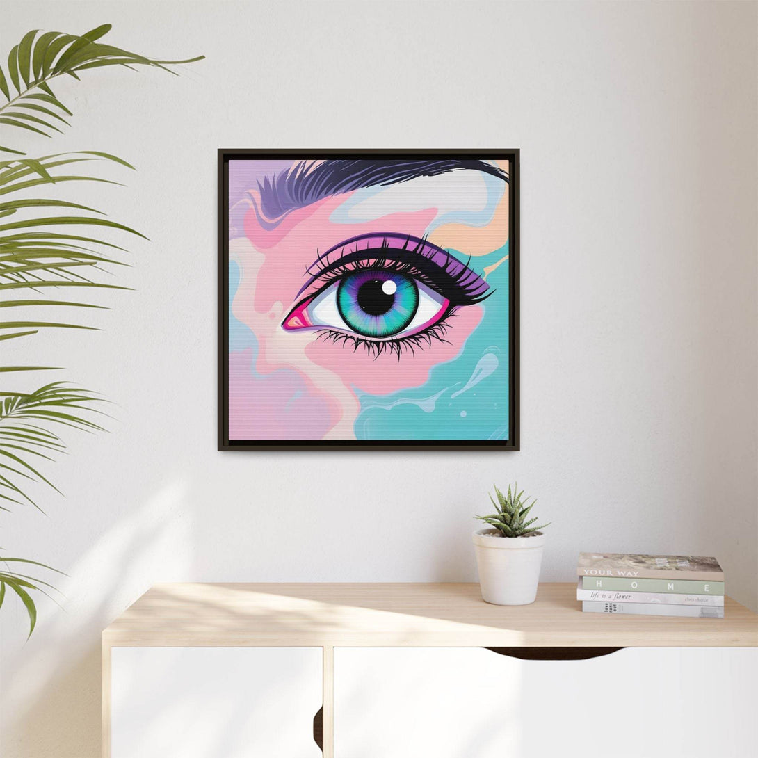 PsEyeFlow #2 – Lucid Gaze. ( Colorful Framed Matte Canvas Decor ) - Highdellic