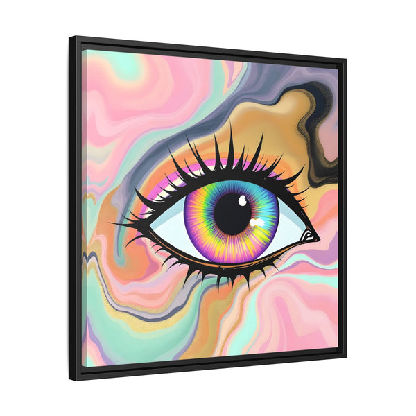 Flow Eye Art 7 - Cosmic Gaze (Framed Matte Canvas)