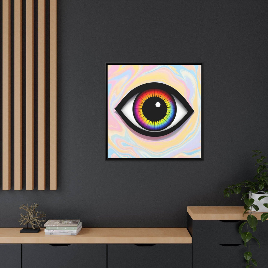 PsEyeFlow #25 - Chromatic Horizon. (Matte Canvas, Framed (Multi-color)) - Highdellic