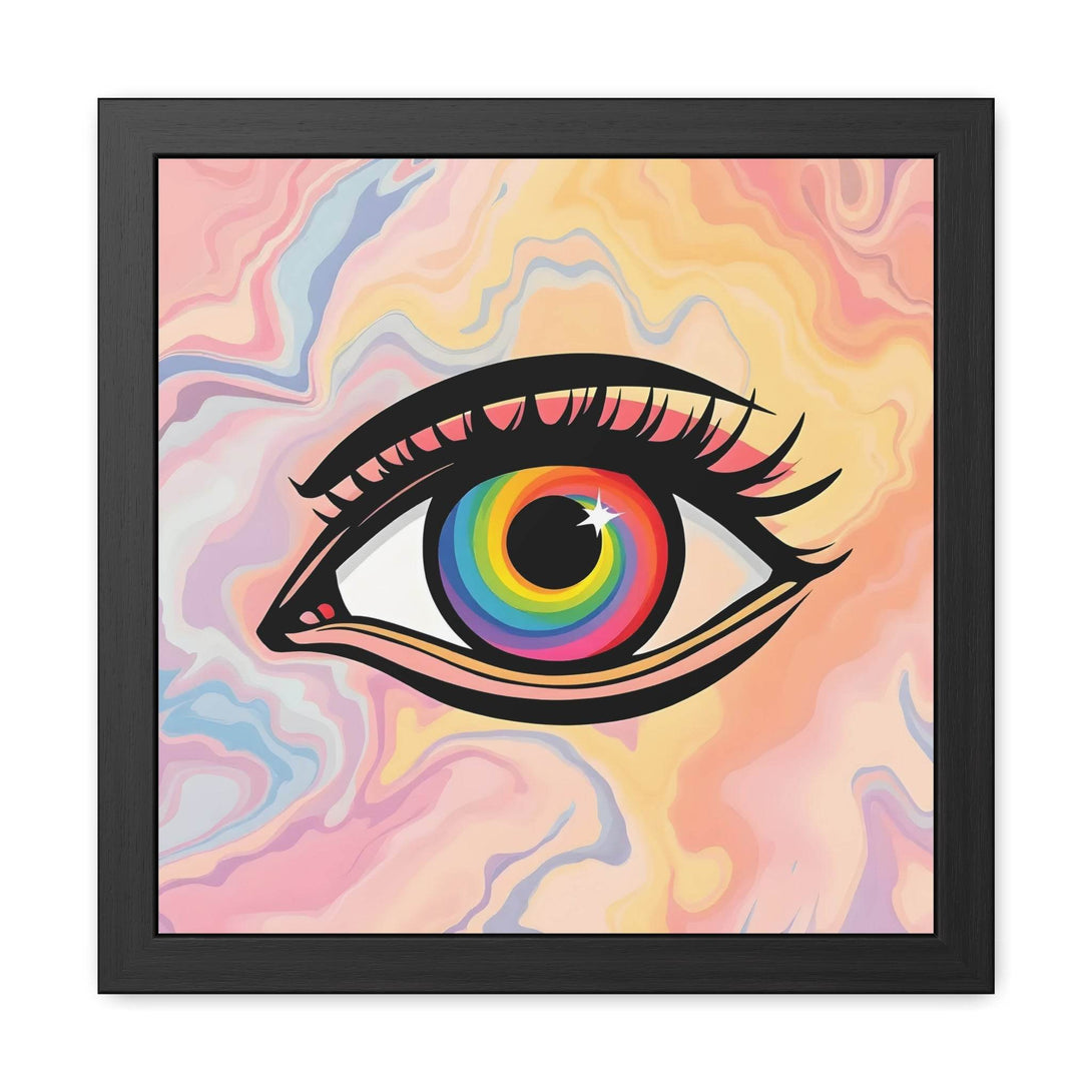 PsEyeFlow #14 - Radiant Spiral. ( wood Framed semi-gloss coated paper ) - Highdellic