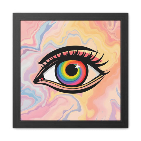 PsEyeFlow #14 - Radiant Spiral. ( wood Framed semi-gloss coated paper ) - Highdellic