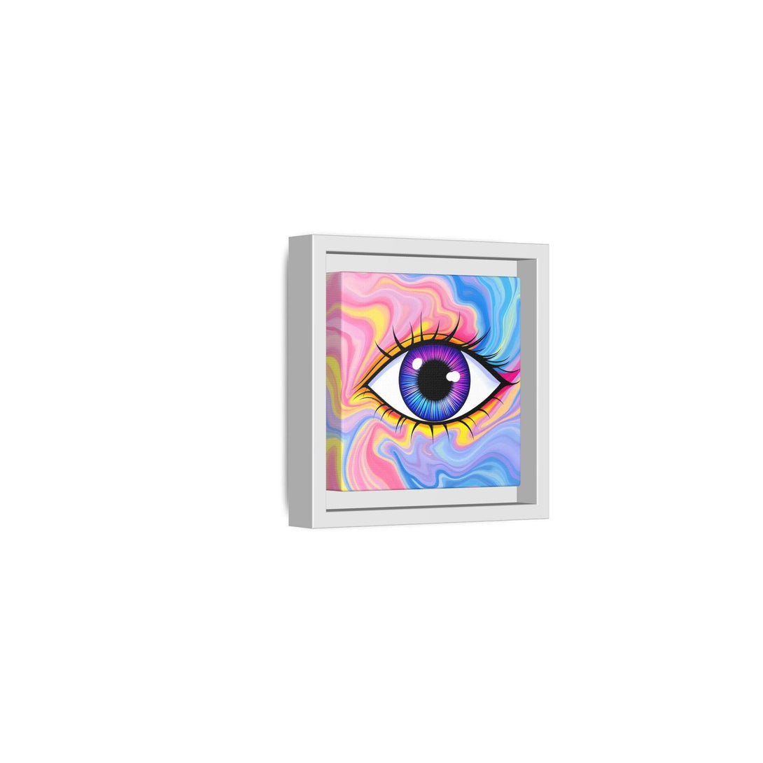PsEyeFlow #28 - Cosmic Mirage on Framed Matte Canvas (Multi-color) - Highdellic