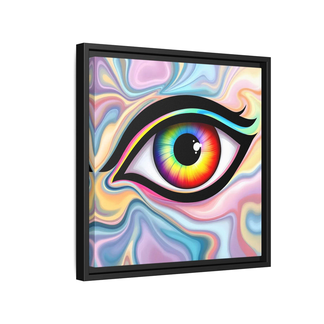 PsEyeFlow #24 - Prism Reflection (Square Matte Canvas, Framed (Multi-color)) - Highdellic