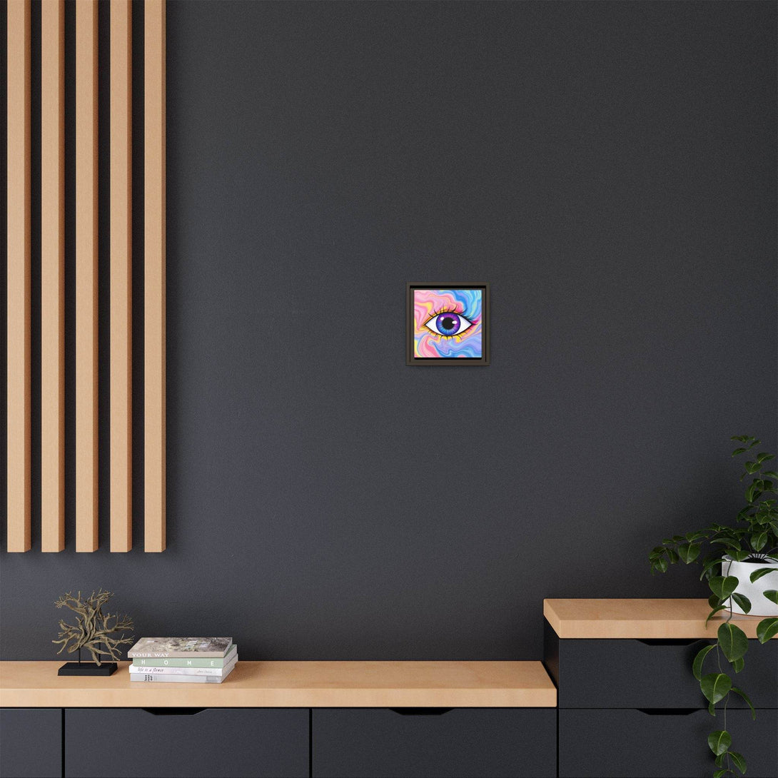 PsEyeFlow #28 - Cosmic Mirage on Framed Matte Canvas (Multi-color) - Highdellic