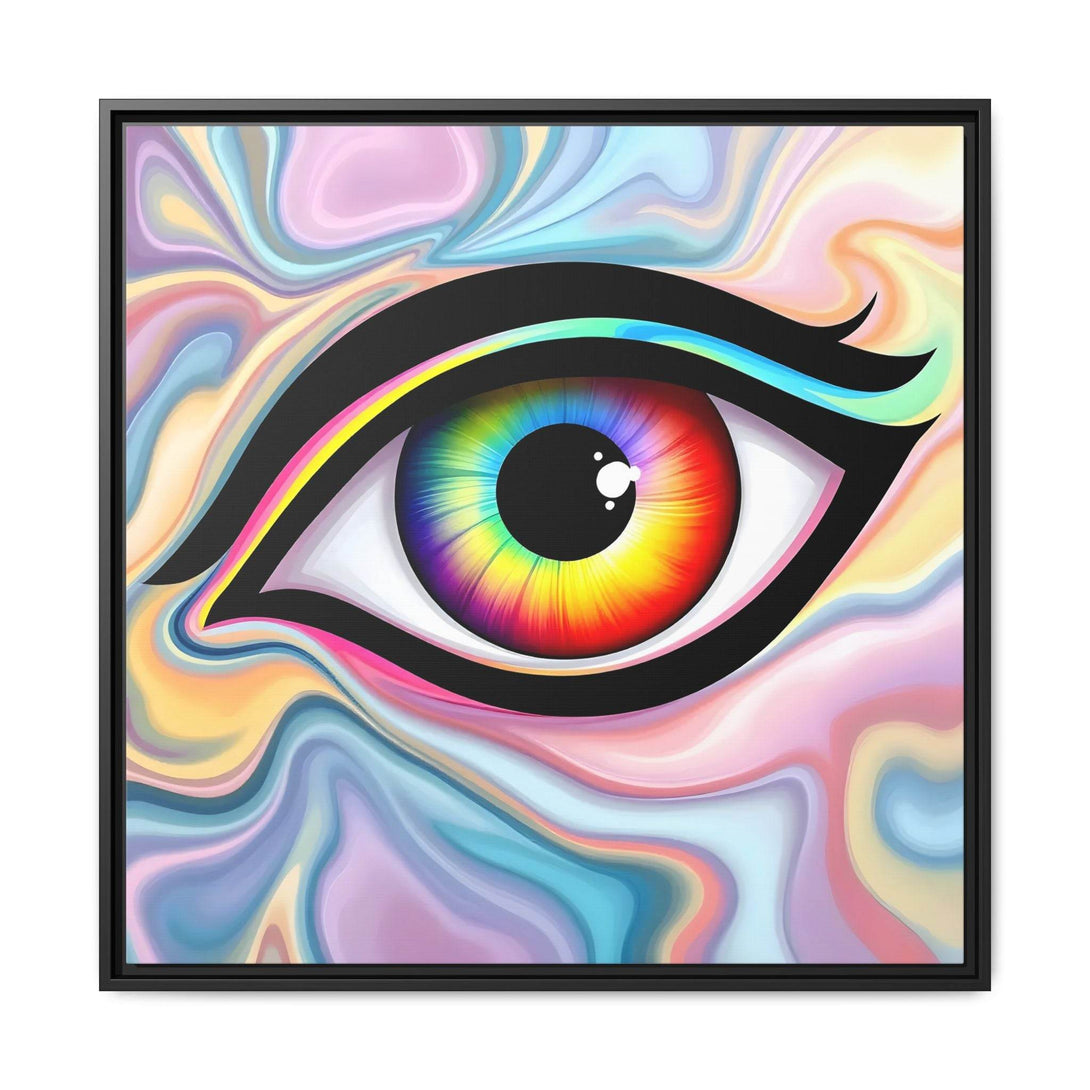 PsEyeFlow #24 - Prism Reflection (Square Matte Canvas, Framed (Multi-color)) - Highdellic