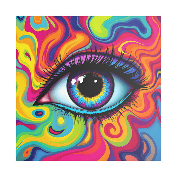 PsEyeFlow #19 - Psychedelic Awakening (Stretched Satin Canvas)
