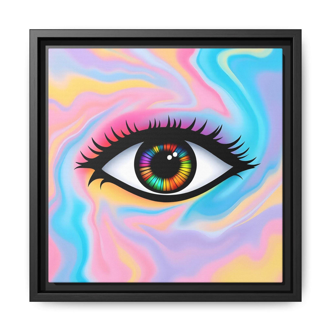 PsEyeFlow #32 - Prism Mirage on Framed Matte Canvas (multi colour) - Highdellic