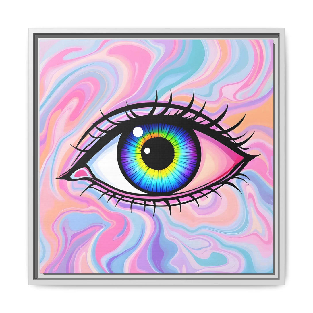 PsEyeFlow #3 – Vivid Mirage (Matte Canvas, Framed (Multi-color)) - Highdellic