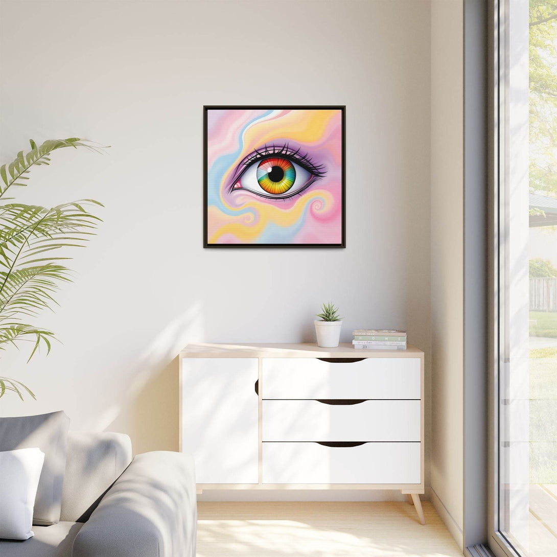 PsEyeFlow #36 – The Whispering Spiral on Framed Matte Canvas - Highdellic