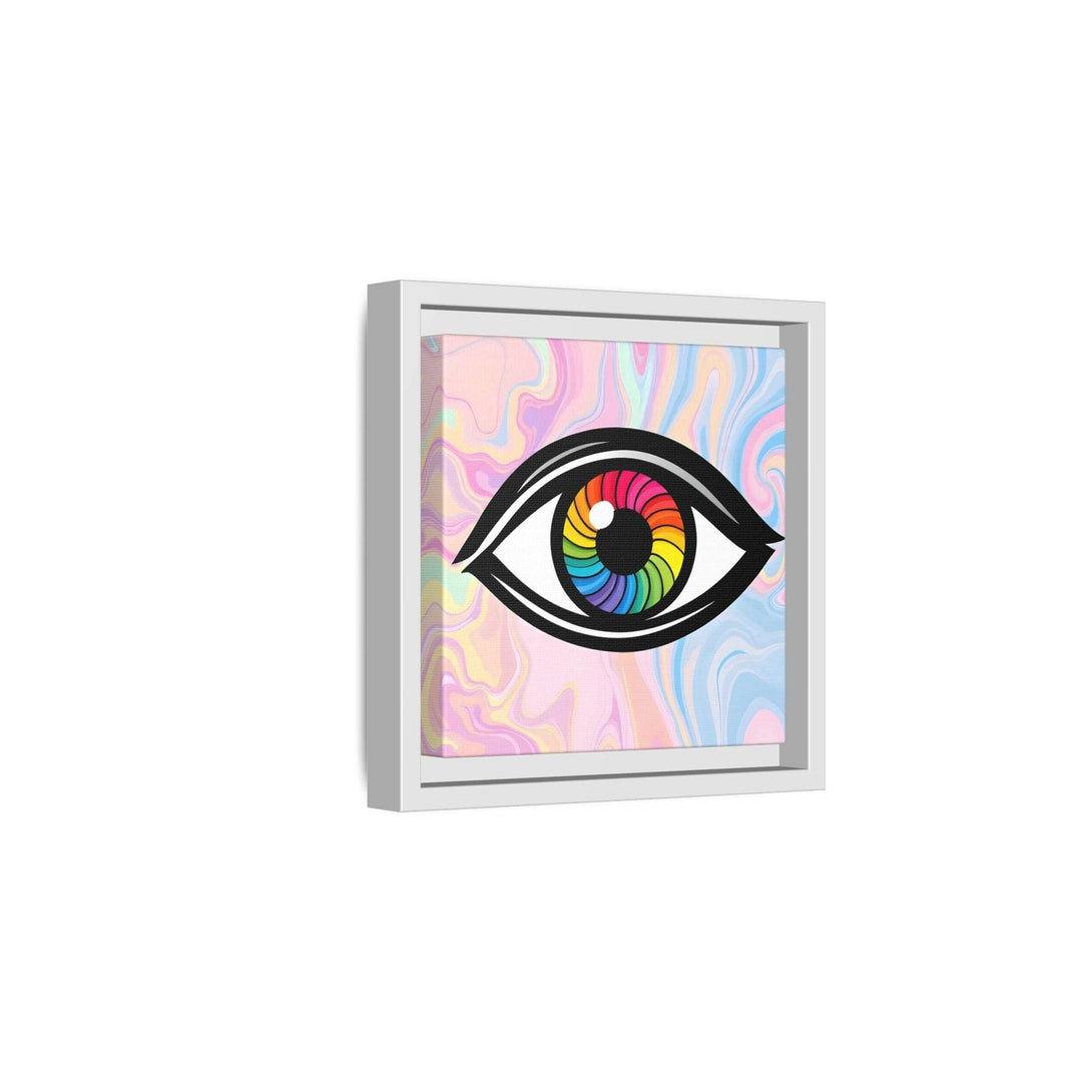 PsEyeFlow #10 - Hypnotic Spectrum. ( Colorful Framed Matte Canvas Decor ) - Highdellic