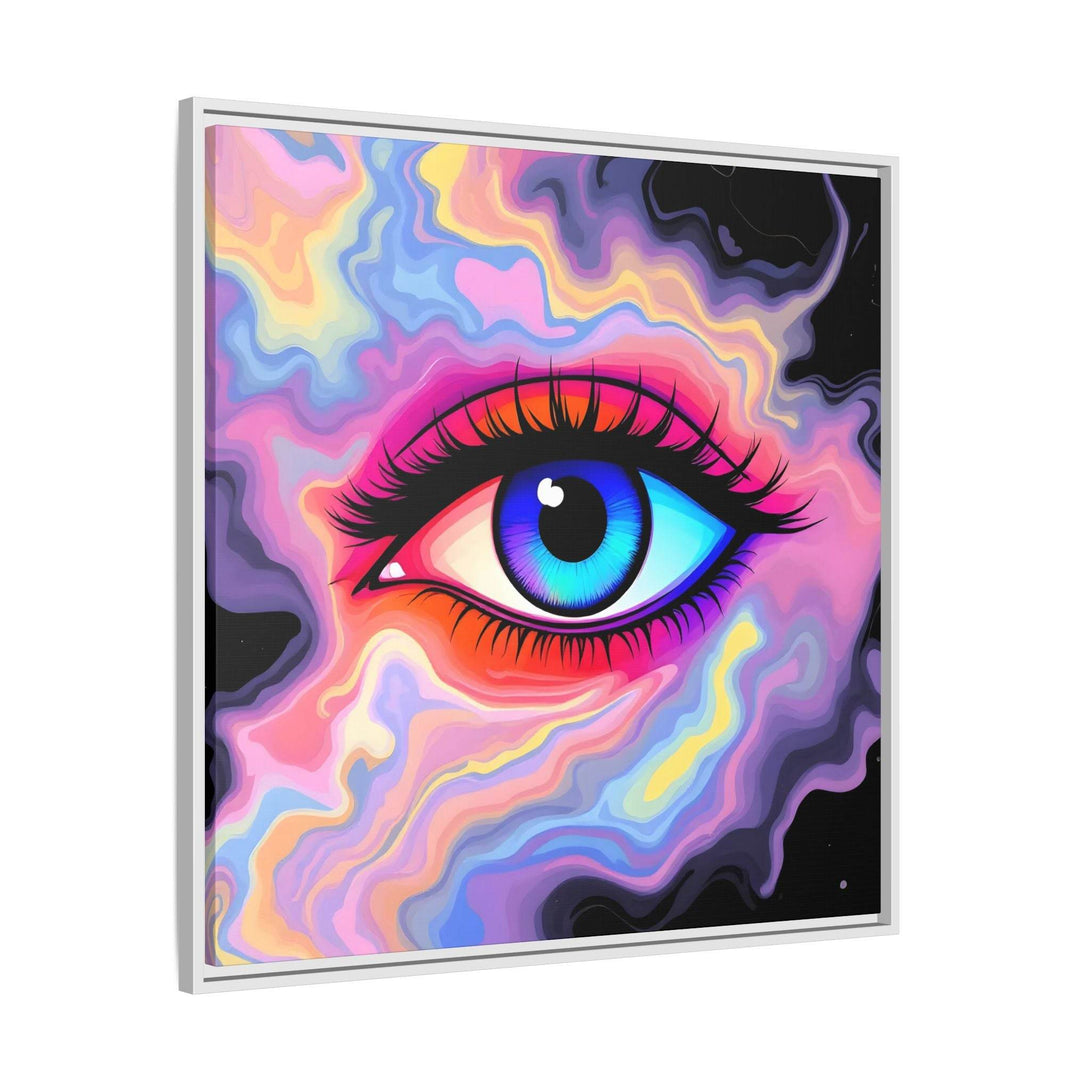 PsEyeFlow #23 - Nebula Gaze ( Colorful Framed Matte Canvas Decor ) - Highdellic