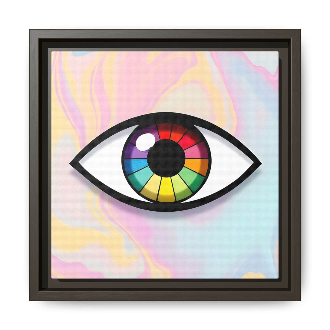 PsEyeFlow 5 - Prism Stare. ( Colorful Framed Matte Canvas Decor ) - Highdellic