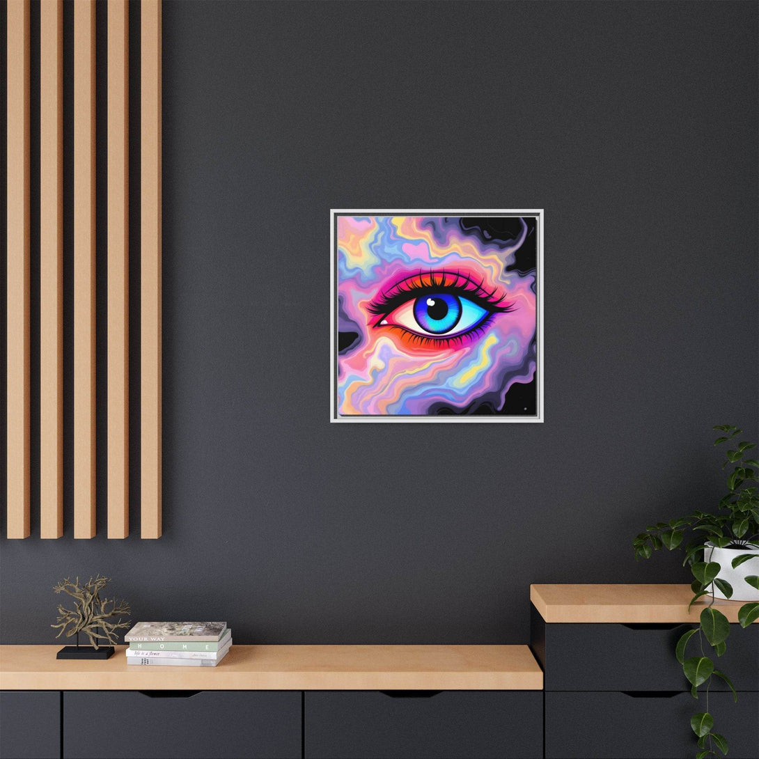 PsEyeFlow #23 - Nebula Gaze ( Colorful Framed Matte Canvas Decor ) - Highdellic