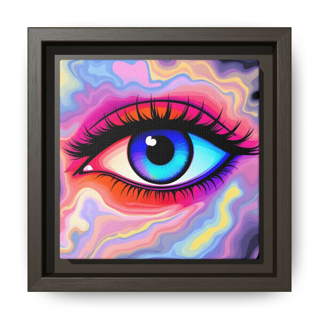 PsEyeFlow #23 - Nebula Gaze ( Colorful Framed Matte Canvas Decor ) - Highdellic