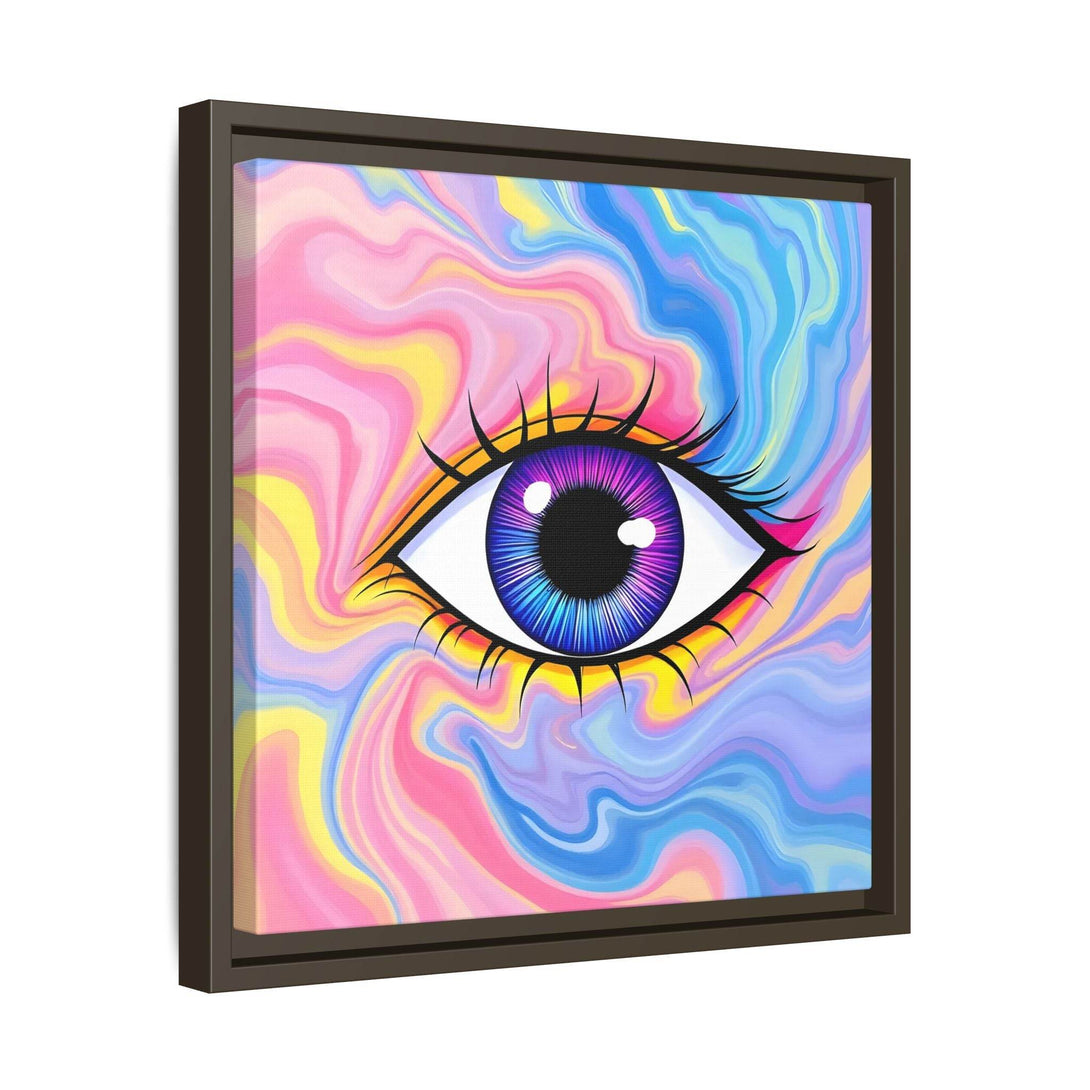 PsEyeFlow #28 - Cosmic Mirage on Framed Matte Canvas (Multi-color) - Highdellic