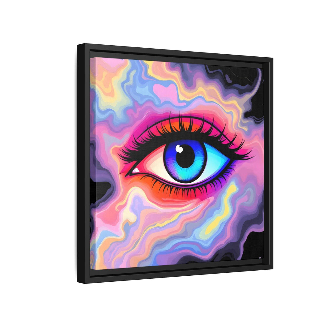 PsEyeFlow #23 - Nebula Gaze ( Colorful Framed Matte Canvas Decor ) - Highdellic