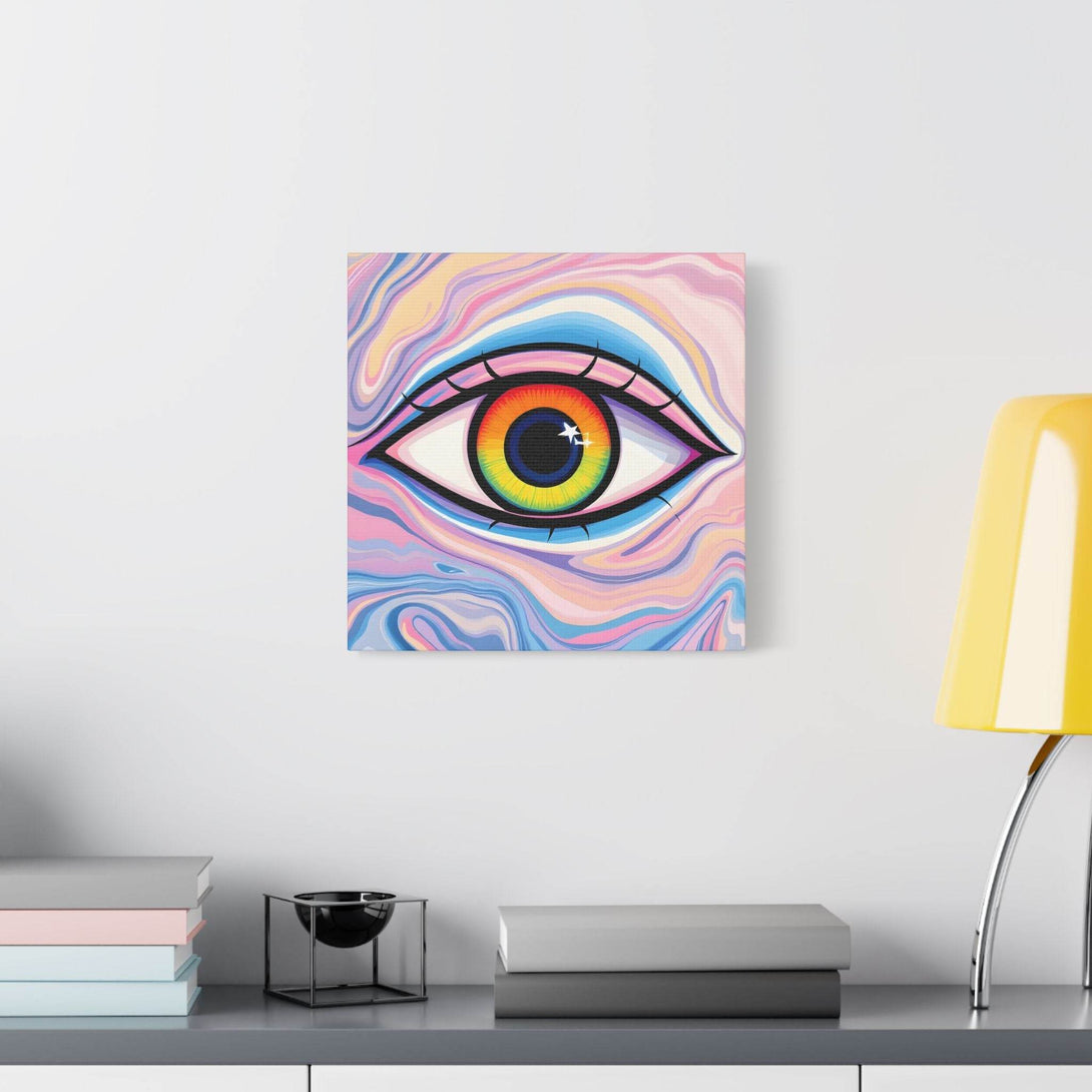 PsEyeFlow #9 - Celestial Stare. (Satin Canvas, Stretched) - Highdellic