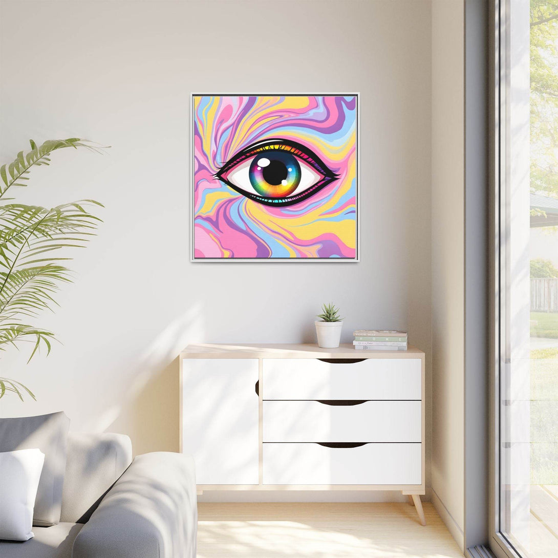 PsEyeFlow #29 - Spectrum Gaze.b (Matte Canvas, Framed (Multi-color)) - Highdellic