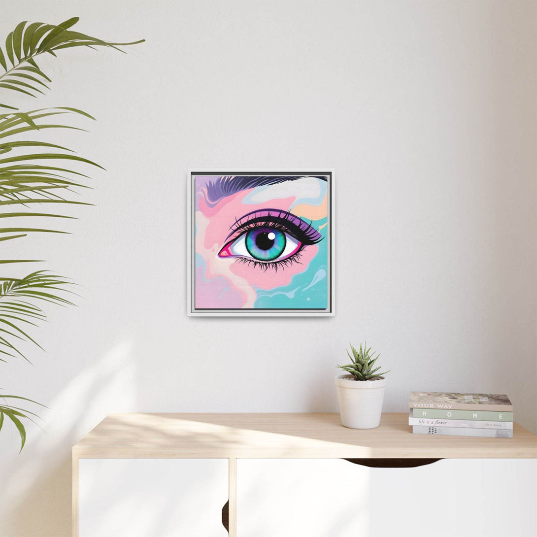 PsEyeFlow #2 – Lucid Gaze. ( Colorful Framed Matte Canvas Decor ) - Highdellic