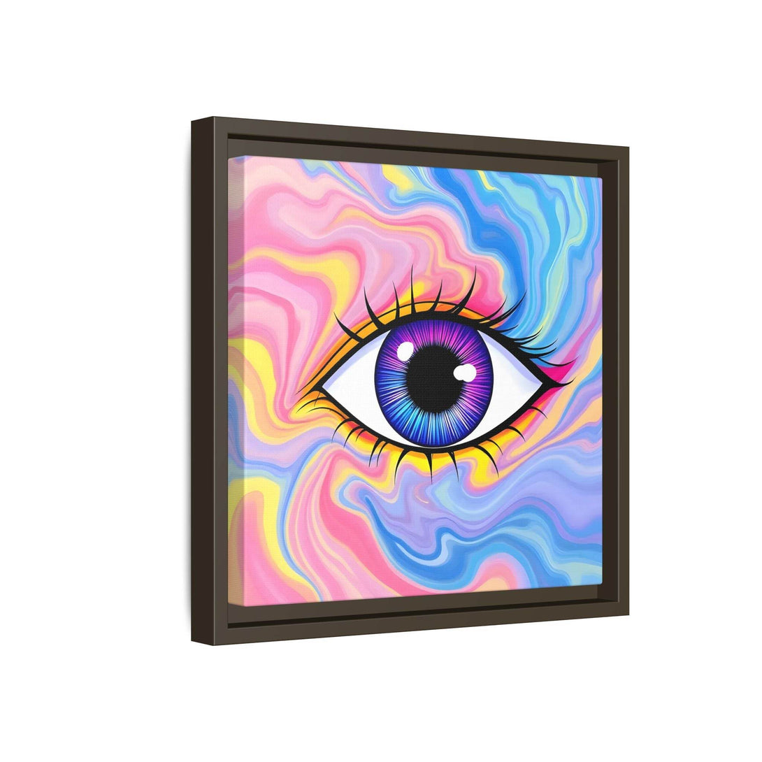 PsEyeFlow #28 - Cosmic Mirage on Framed Matte Canvas (Multi-color) - Highdellic