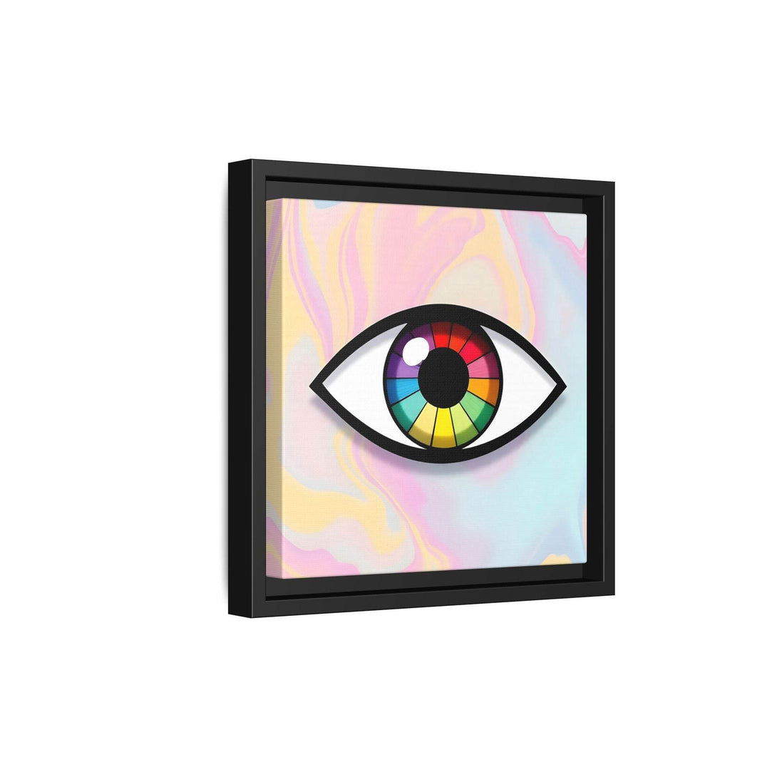 PsEyeFlow 5 - Prism Stare. ( Colorful Framed Matte Canvas Decor ) - Highdellic
