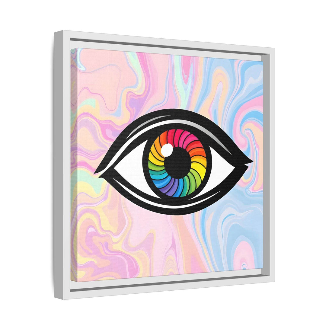 PsEyeFlow #10 - Hypnotic Spectrum. ( Colorful Framed Matte Canvas Decor ) - Highdellic