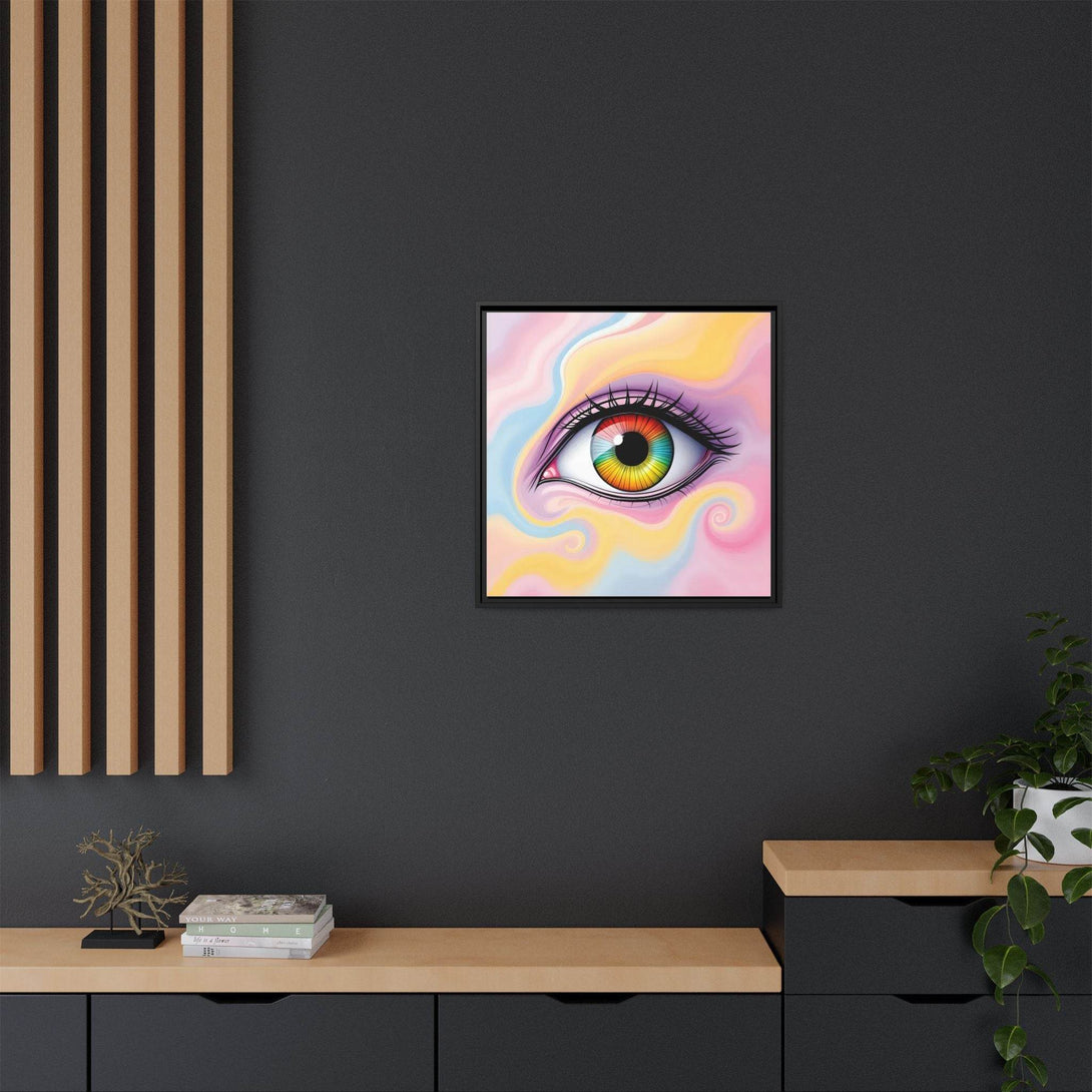 PsEyeFlow #36 – The Whispering Spiral on Framed Matte Canvas - Highdellic