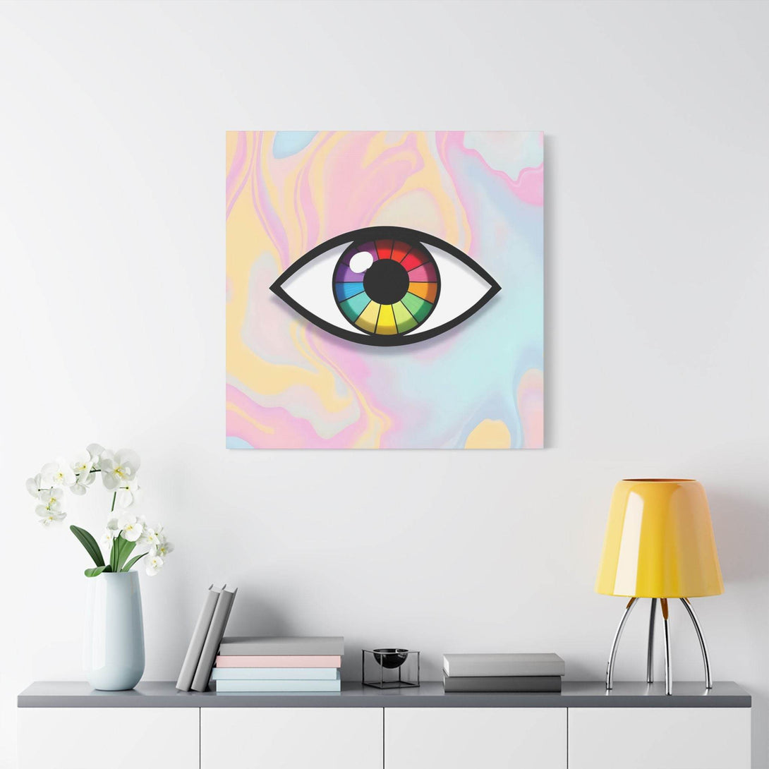 PsEyeFlow 5 - Prism Stare. (Satin Canvas, Stretched) - Highdellic